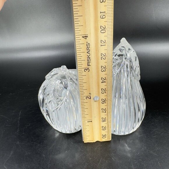 Gorham Apple And Pear Fruit Salt And Pepper Shakers Set 2 Clear Vintage Crystal - Picture 5 of 13